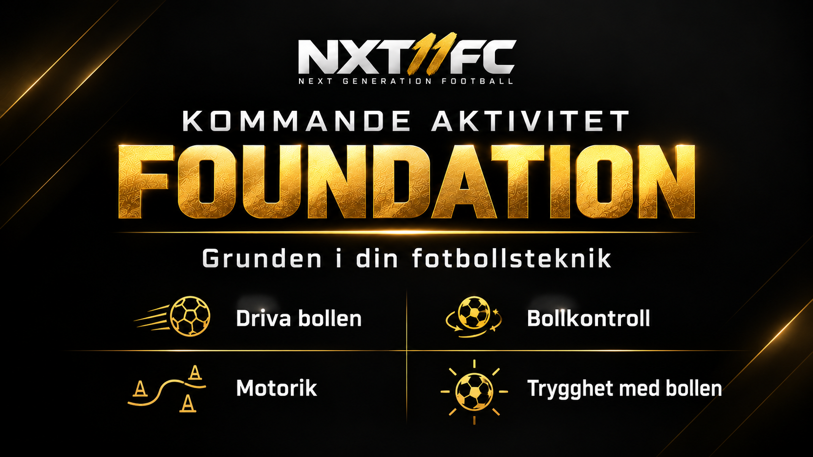Foundation – grunden i din fotbollsteknik: driva bollen, bollkontroll, motorik och trygghet med bollen