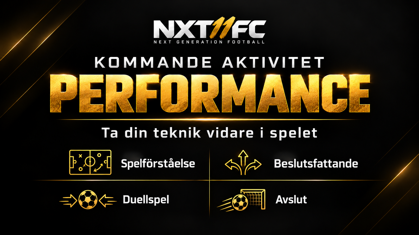 Performance – ta din teknik vidare i spelet: spelförståelse, beslutsfattande, duellspel och avslut